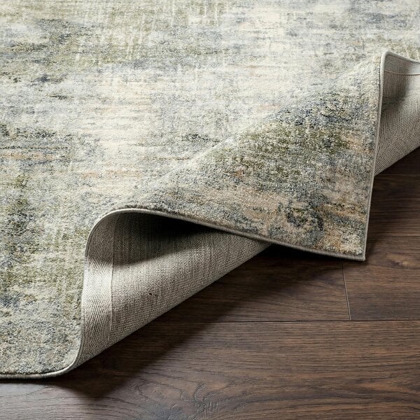 Livabliss Avellino AVL2328 Abstract Green Grey Beige Modern Marble High Pile Rug