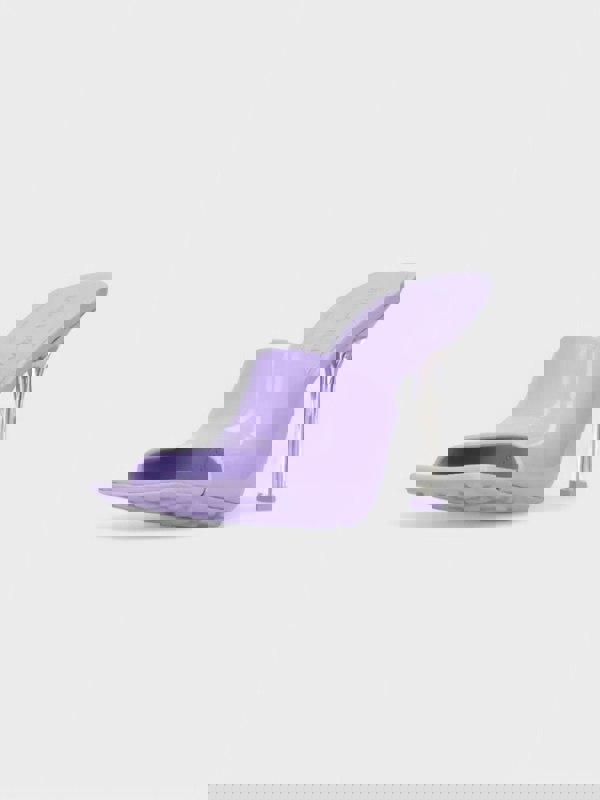 Bottega Veneta Mule Heel Sandal Puddle Sole Wisteria Purple - Supplied FashionBottega Veneta