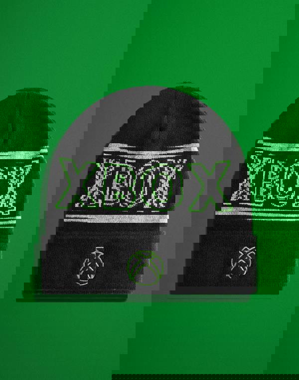 Xbox Boys Black Logo Beanie Hat (One Size)