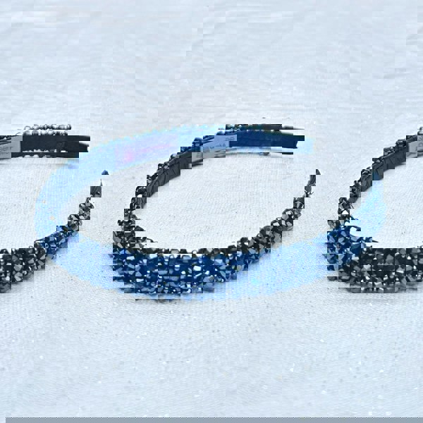 Navy Headband Thin Headband Sparkly Bead