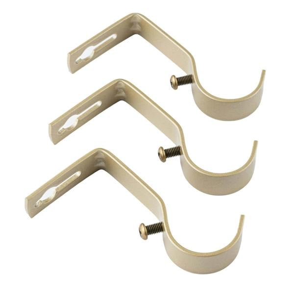 A.Unique Home Plain Ball Extendable Curtain Pole (25/28mm) (Matte Gold,180cm - 340cm)