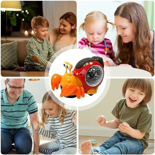 Dragodirect Interactive Musical Light-Up Crawling Crab Toy Automatic Hermit Crab