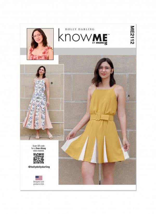 Know Me Sewing Pattern 2112, Dresses for Women, D5 (4-6-8-10-12) - Intermediate