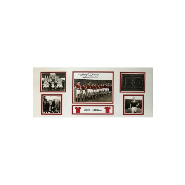 Harry Gregg signed 1958 Busby Babes storyboard — Standard Framing