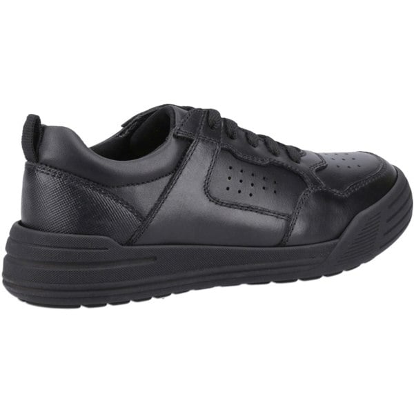 Hush Puppies Shane Senior Leather Boys's Black Lace-Up Shoes
