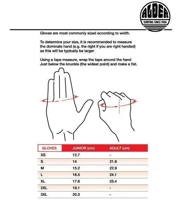 Alder Edge Junior 3mm 5-Finger Wetsuit Gloves