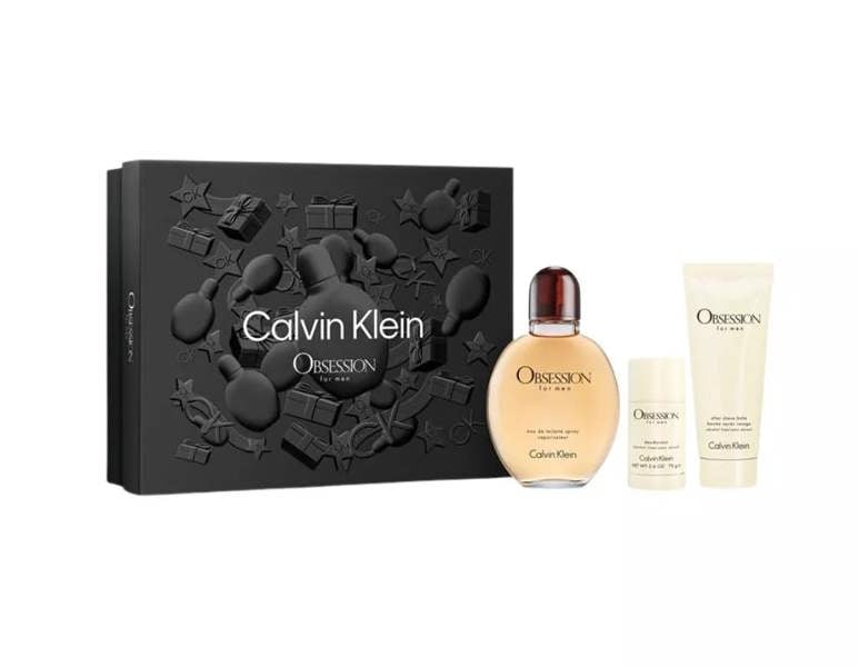 Calvin Klein CK Obsession for Men Aftershave Balm Deodorant 3 Piece Gift Set