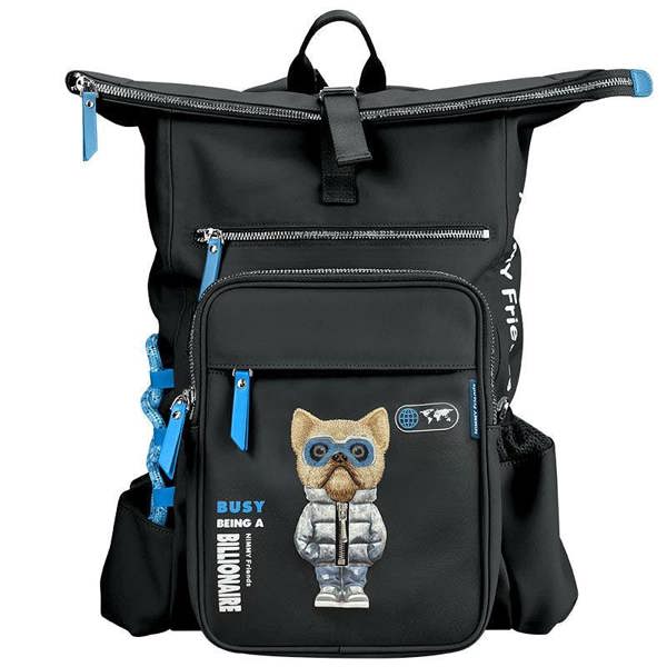 Nimmy Friends Glasses Cool Cat Laptop Backpack Black - N-KM-DNBB-01