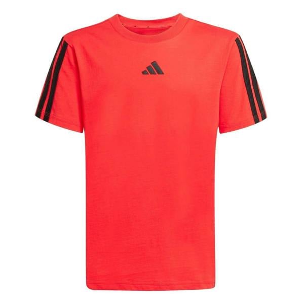 Adidas Childrens/Kids Essentials 3 Stripes T-Shirt - Ruby/Black - 