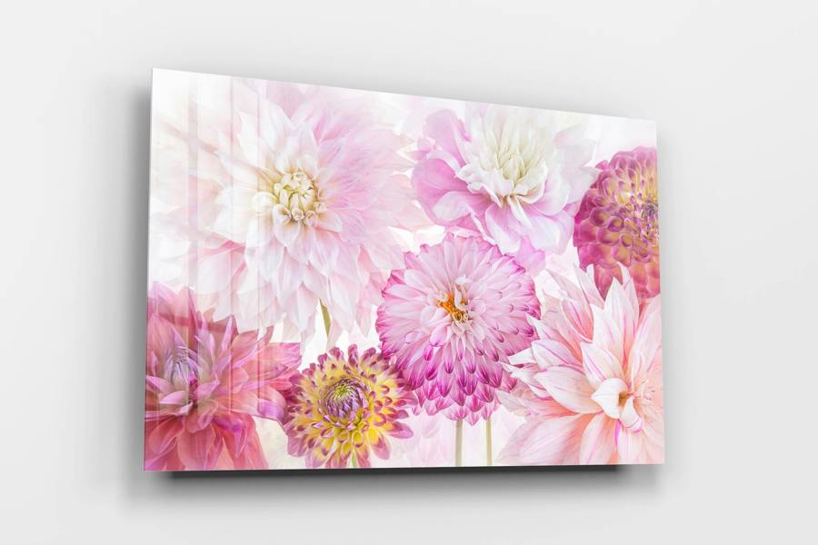 contemporary flower art print on acrylic