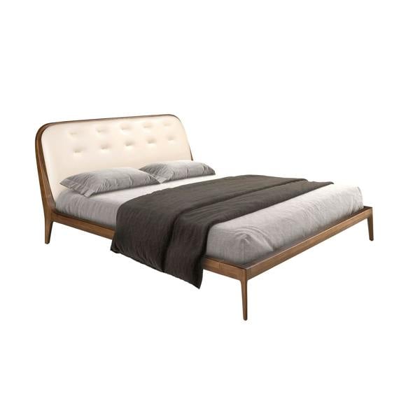 Angel Cerdá Bed in sand-coloured leatherette 7236