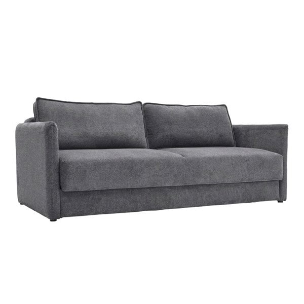 Grey 3-Seater Sleeper Sofa Bed polyester/corduroy Living and Home 