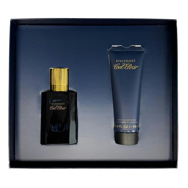 Davidoff Cool Elixir Parfum Intense 50ml Spray + Hair & Body Wash 75ml Gift Set
