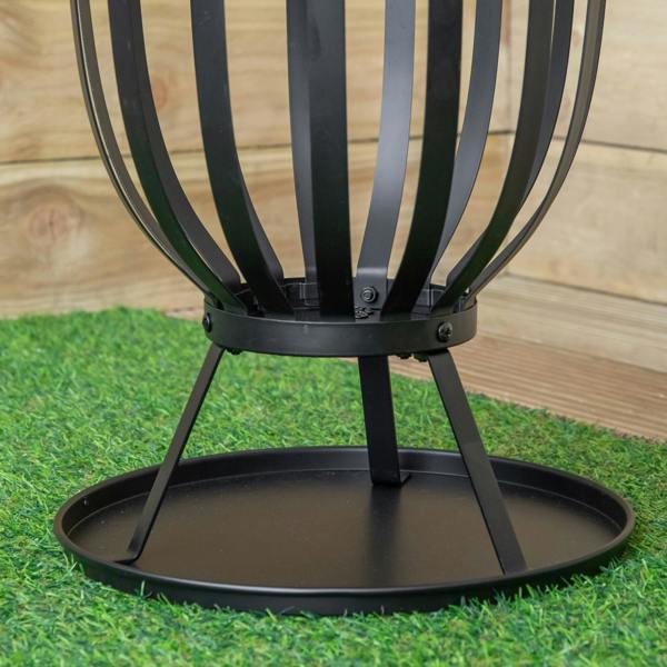 Samuel Alexander 44cm Black Steel El Clasico Outdoor Garden Firebasket