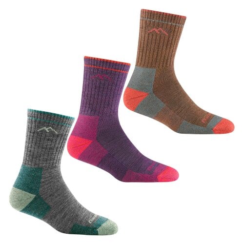 Darn Tough 3 Pair Multipack Womens Hiker Merino Midweight Hiking Socks Earth