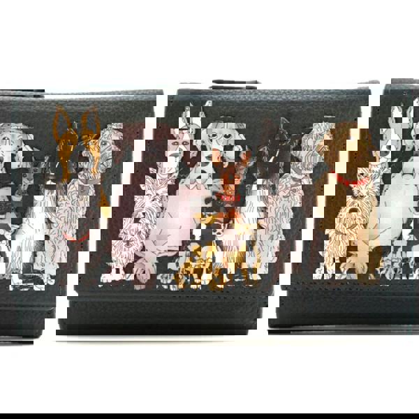 Mala Leather Kennel Crew Dogs Large Leather RFID Tri-Fold Purse