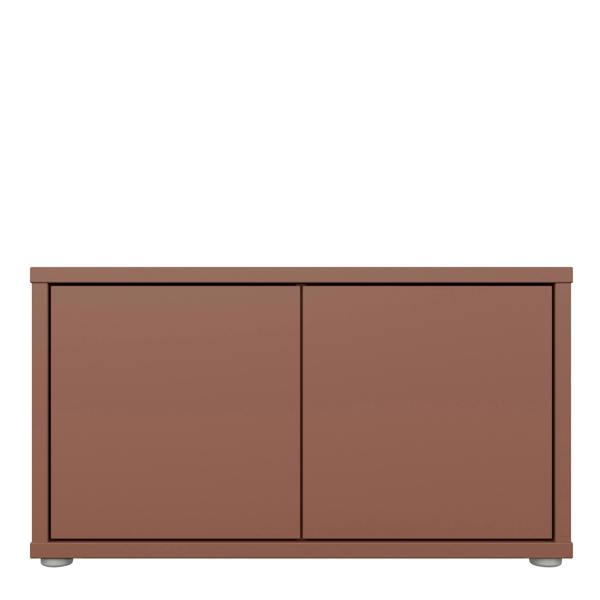 Furniture To Go Alice Springs Bench with 2 Doors Push-to-Open in Terracotta