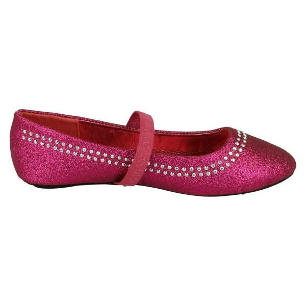 Spot On Girls Spot On Glitter Elasticated Strap Flats