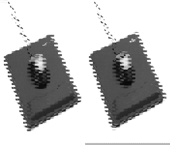 Durable ERGOTOP Soft Touch Mouse Mat with Foam Support Wrist Rest Pad | Grey