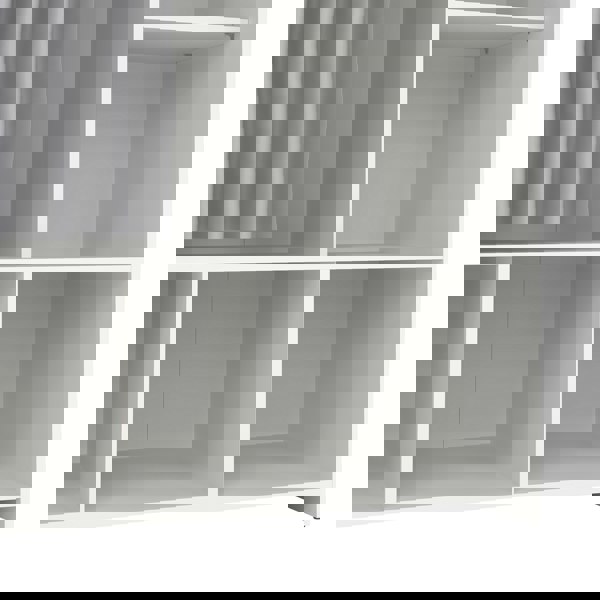 Furniture To Go Uppsala Open Mobile Wardrobe Unit in White with a Grey Textile Curtain