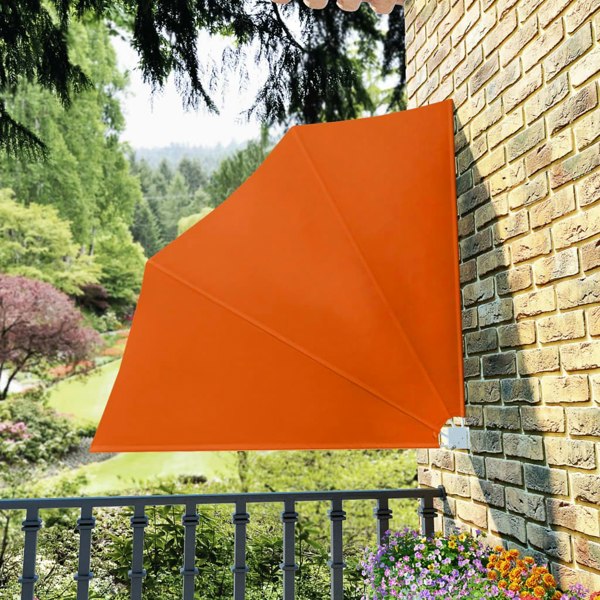 Berkfield Collapsible Balcony Side Awning Terracotta 140x140 cm