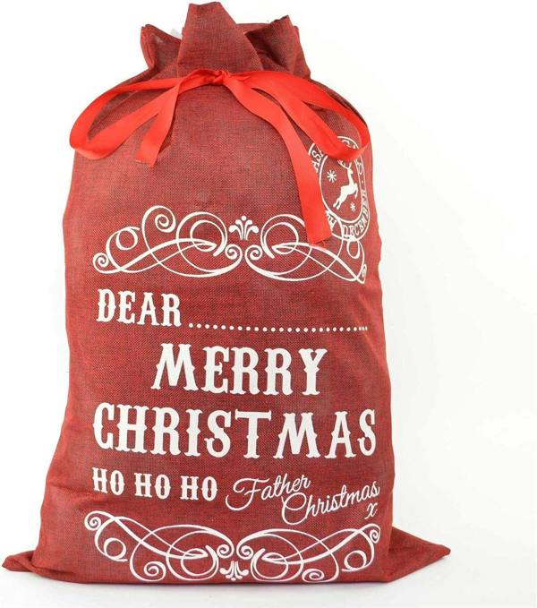 72cm Large Hessian Santa Sack with Personalisation Gap for Christmas Gifts image 7