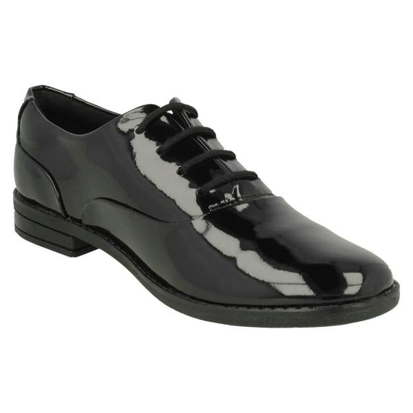 Clarks Girls Clarks Lace Up Brogue School Shoes Drew Star