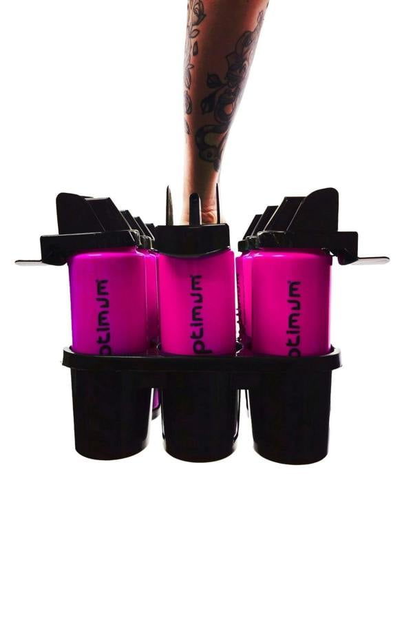 Bottle Carrier Set with 12 Reusable Sports Bottles – Team & Gym Use - Optimum