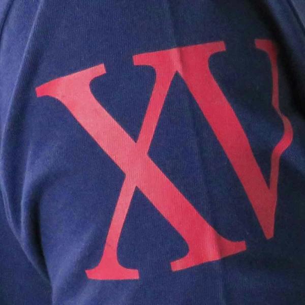 Ellis Rugby Retro Varsity Rugby T-Shirt Vintage Navy