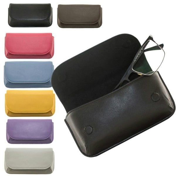 Mala Leather Large Structured Unisex Glasses / Sunglasses Case