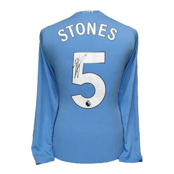 Unbranded John Stones signed Manchester City 2023/24 Home shirt — Unframed