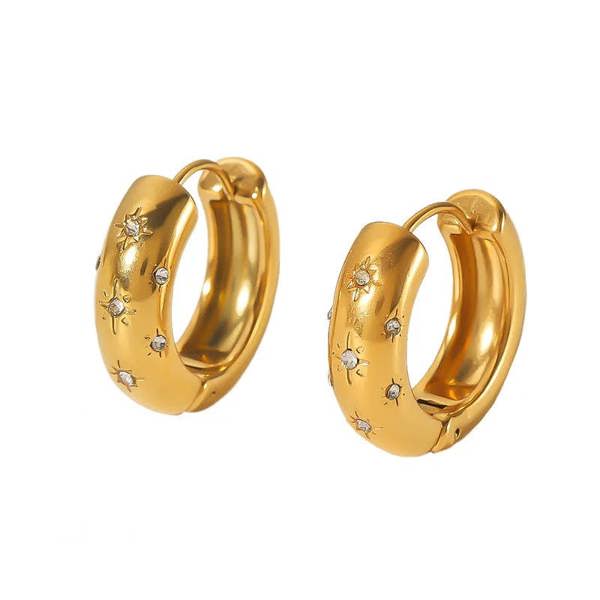 Elk & Bloom Chubby 14k Gold Huggie Hoops