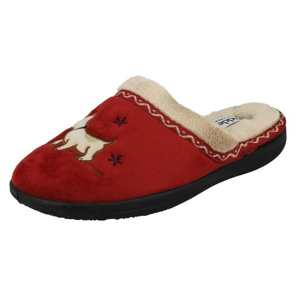 Padders Ladies Padders Wide Fitting Slipper Mules Scotty