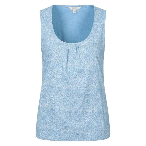 Mountain Warehouse Womens Orchid Floral Tank Top - Pale Blue