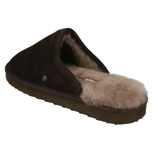 Padders Mens Padders Genuine Lined Sheepskin Mule Slippers Nevis