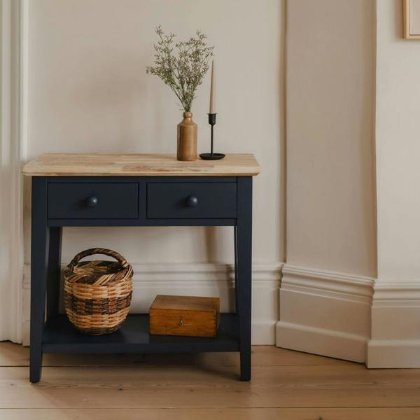 Statement Furniture Florence Small Console Table with 2 Drawers and Shelf