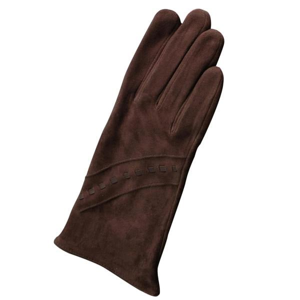 Eastern Counties Leather Womens Sian Suede Gloves - Brown