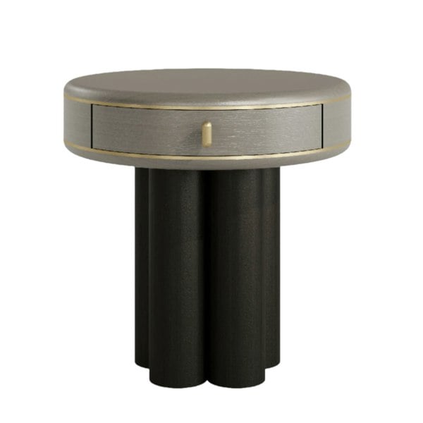 Casa Magna Ethereal Bedside Table: Sophisticated & Graceful Design