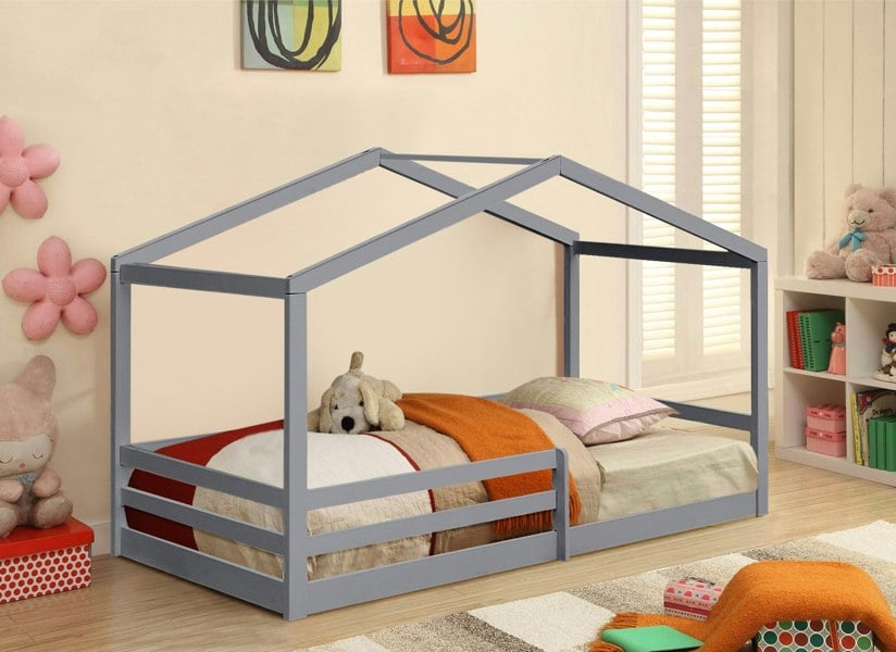 Comfy Living Adorable 3ft Wooden House Bed - A Unique and Cozy Addition to Your Child’s Bedroom