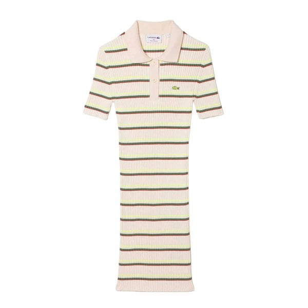 Lacoste Womens/Ladies French Made Striped Polo Shirt Dress - Multicoloured