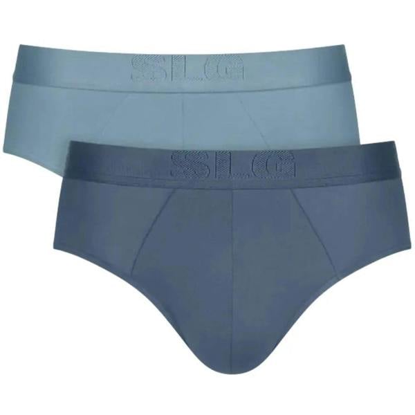 Sloggi 2-Pack SLG Base Modal Soft Briefs, Blue Combination