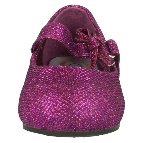 Spot On Girls Spot On Flat Shoe With Glitter Bow Decoration