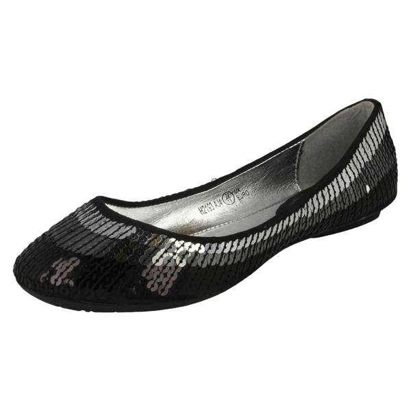 Cutie Girls Cutie Flat Slip On Sequin Ballerina Shoes