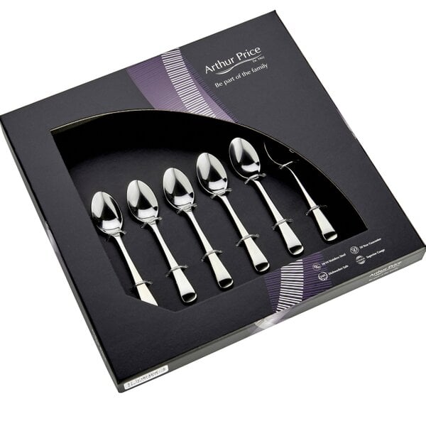 Arthur Price 'Georgian' Stainless Steel Gift Boxed Set of 6 Coffee Spoons