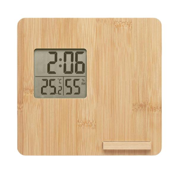 MidOcean Bamboo Digital Desk Clock - Wood - 