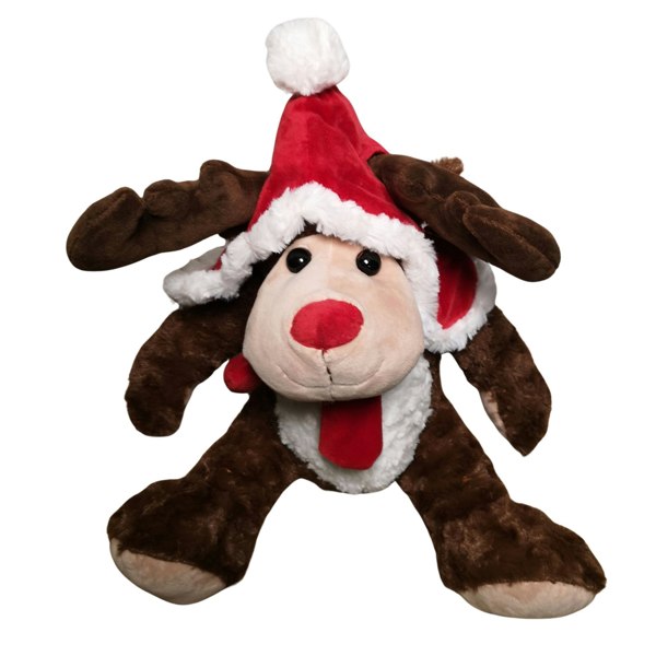 Samuel Alexander 30cm Sitting Plush Christmas Reindeer with Red Hat & Scarf