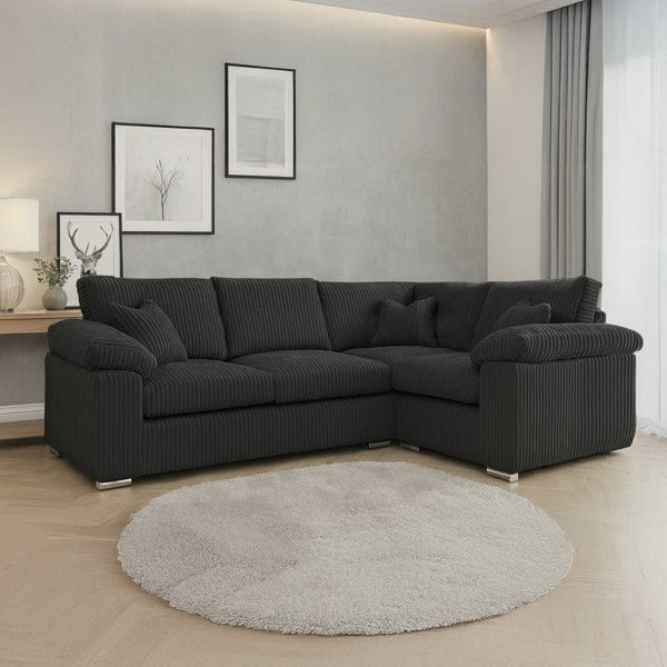 Furnishings For Less Delta Full Jumbo Cord 4 Seater Corner Sofa