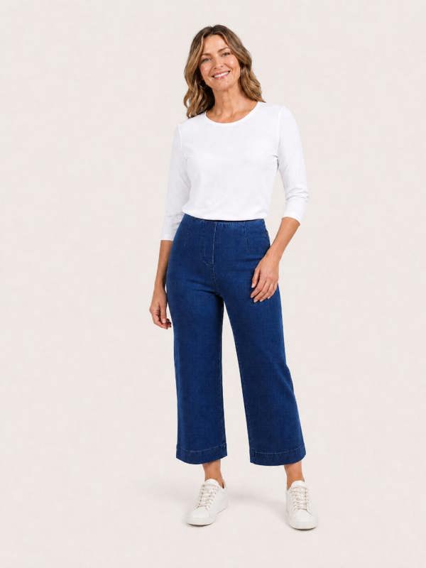 PennyPlain Wide Cropped Jegging - Stone