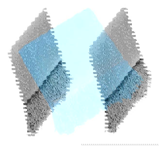 Anyhouz Anycozy Sky Blue Faux Cashmere Throw Blanket Diamond Knit 130x230cm