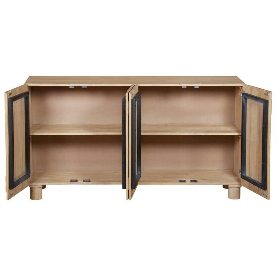 Wyld Haus Buffalo Large Natural Mango Wood 4 Door Sideboard